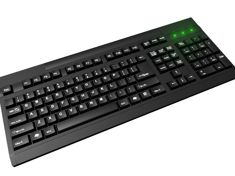 Black Keyboard 3d rendering