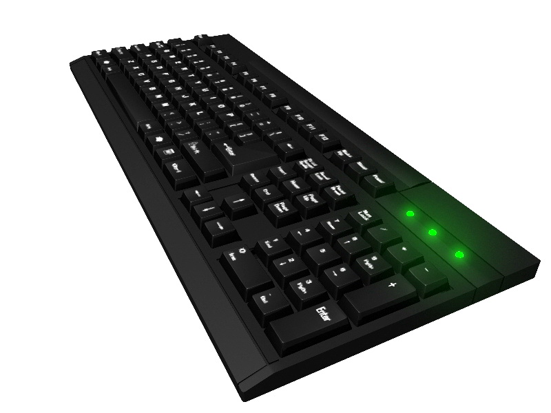 Black Keyboard 3d rendering
