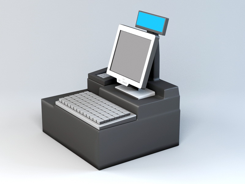 POS System 3d rendering