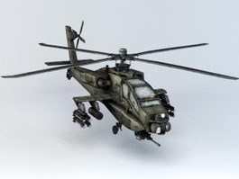 Apache Attack Helicopter 3d model preview