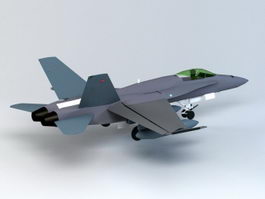 F18 Fighter 3d model preview