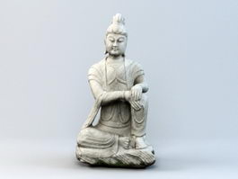 Lady Buddha Statue 3d preview