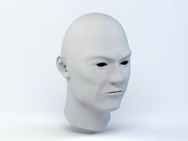 Male Head Base Mesh 3d model preview