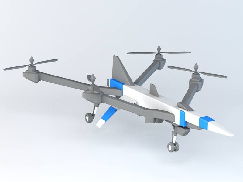 Toy Drone 3d rendering