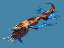 Fantasy Flying Ship 3d preview