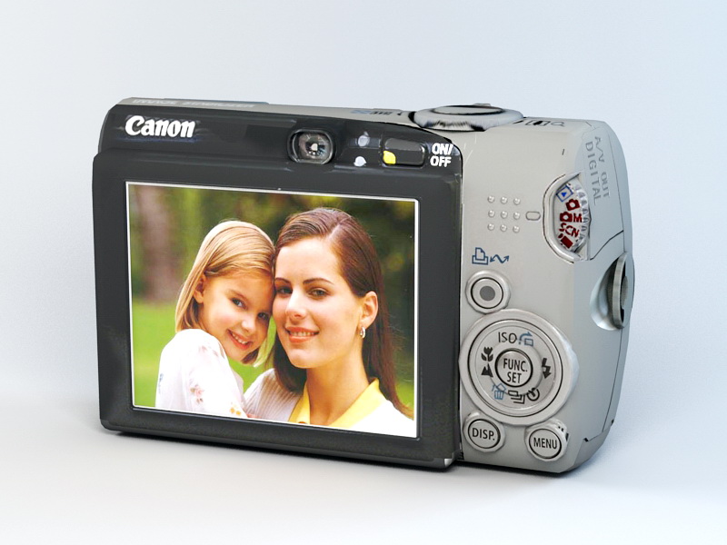 Canon Digital IXUS 950 Camera 3d rendering