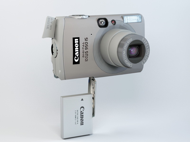 Canon Digital IXUS 950 Camera 3d rendering