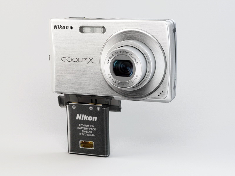Nikon Coolpix S200 Digital Camera 3d rendering