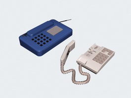 Wireless Phone and Phone 3d model preview