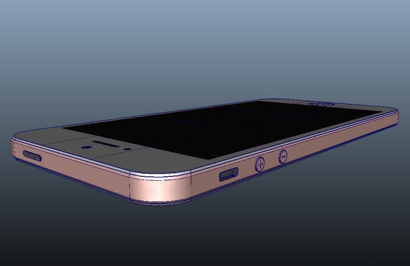 iPhone 5S Pink 3d rendering