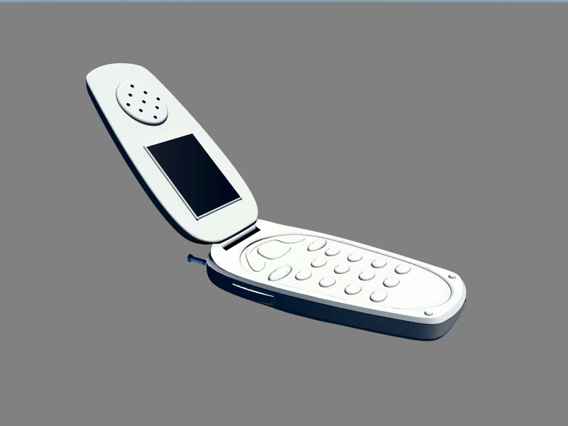 Flip Phone 3d rendering