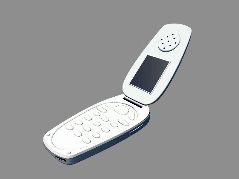 Flip Phone 3d rendering