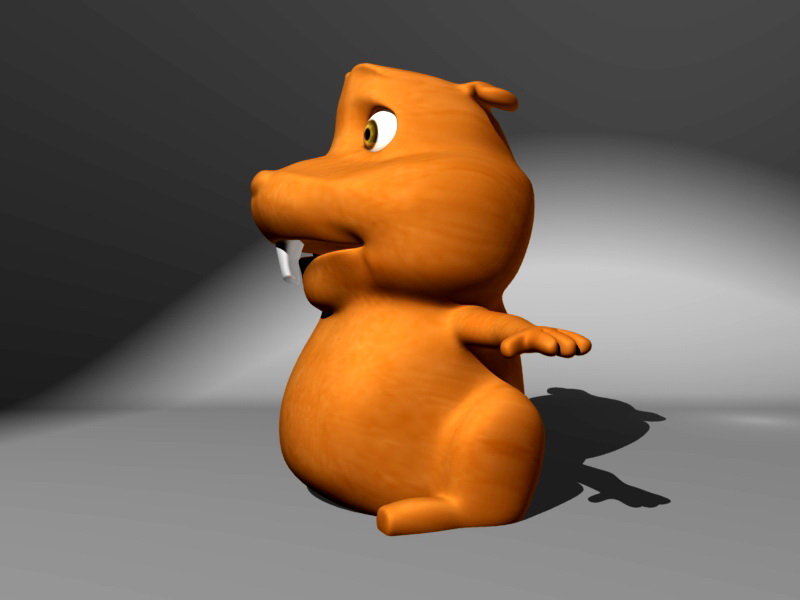 Cartoon Marmot 3d rendering