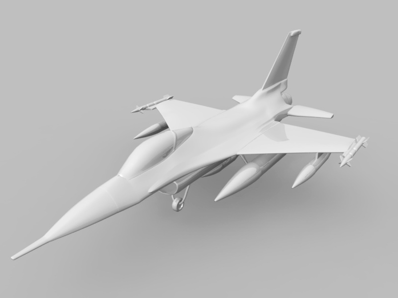 F-16 Fighter 3d rendering