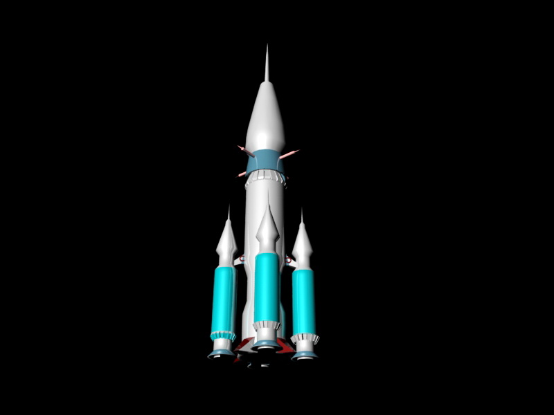 Spaceship Rocket 3d rendering
