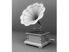 Phonograph 3d model preview