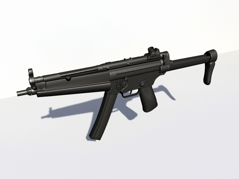 Submachine Assault Rifle 3d rendering