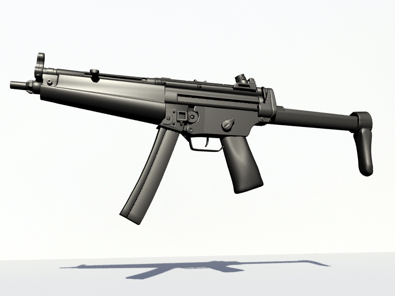 Submachine Assault Rifle 3d rendering