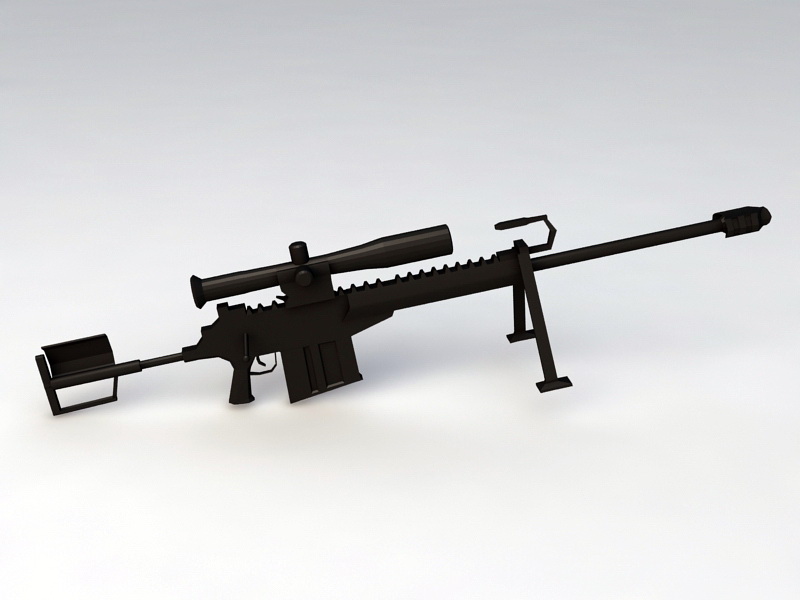 50 Cal Sniper Rifle 3d rendering