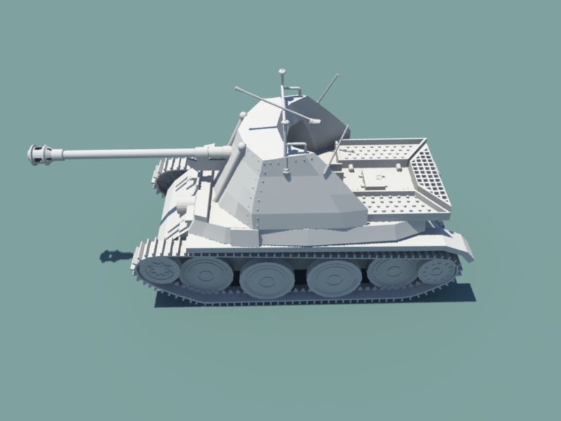 Vintage Tank 3d rendering