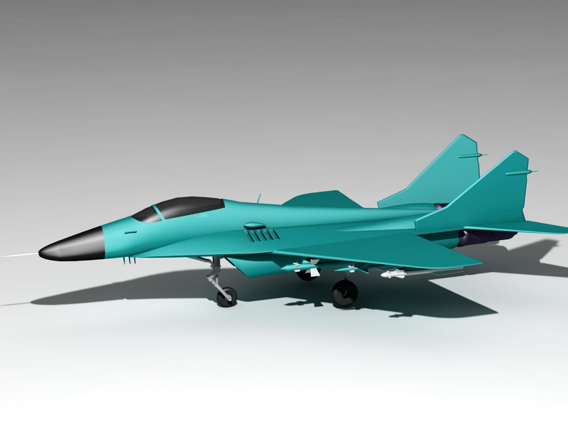 MiG-29 Soviet Fighter 3d rendering