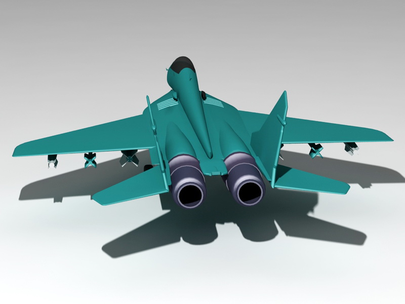 MiG-29 Soviet Fighter 3d rendering
