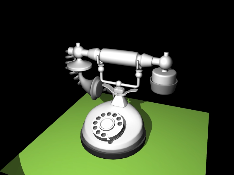 Vintage Telephone 3d rendering