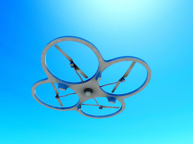 Quadcopter 3d rendering