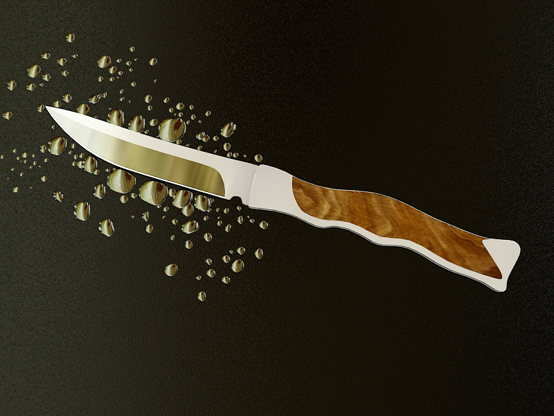 Kitchen Knife 3d rendering