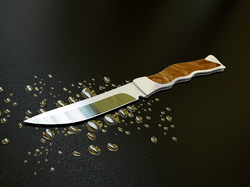Kitchen Knife 3d rendering