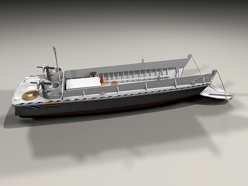 Amphibious Landing Craft 3d rendering