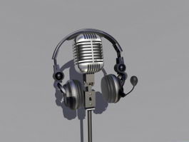 Microphone and Headphone 3d preview