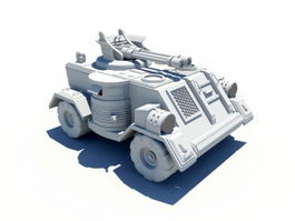 Military Armored Car 3d model preview
