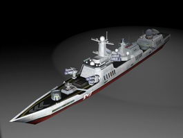 Navy Warship 3d model preview