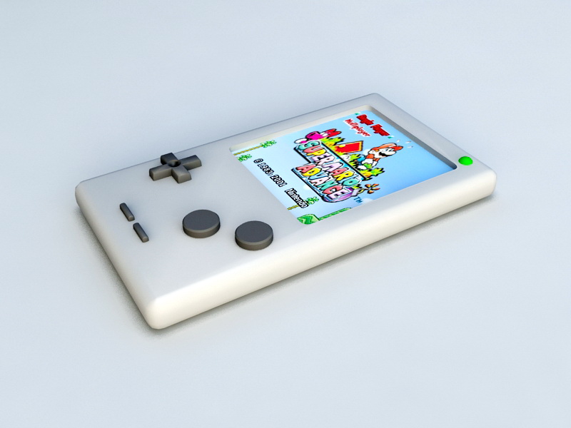Game Boy 3d rendering