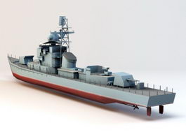 Destroyer Ship 3d model 3ds Max files free download - CadNav