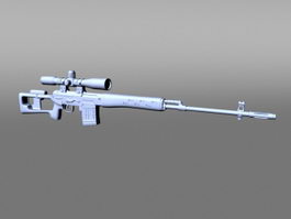 Tactical Rifle 3d model preview