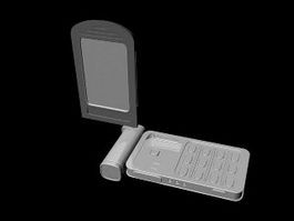 Rotating Flip Phone 3d model preview