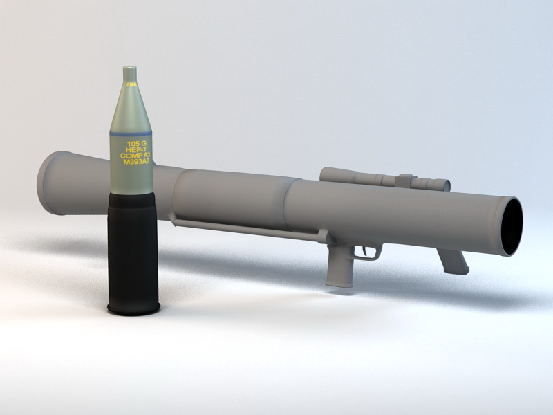 Carl Gustaf Rocket Launcher 3d rendering