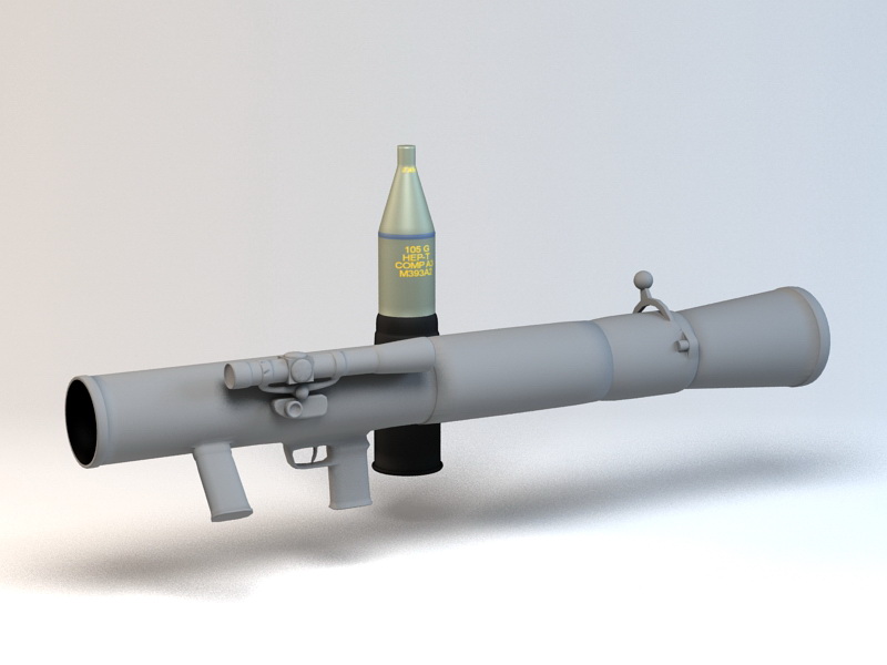 Carl Gustaf Rocket Launcher 3d rendering