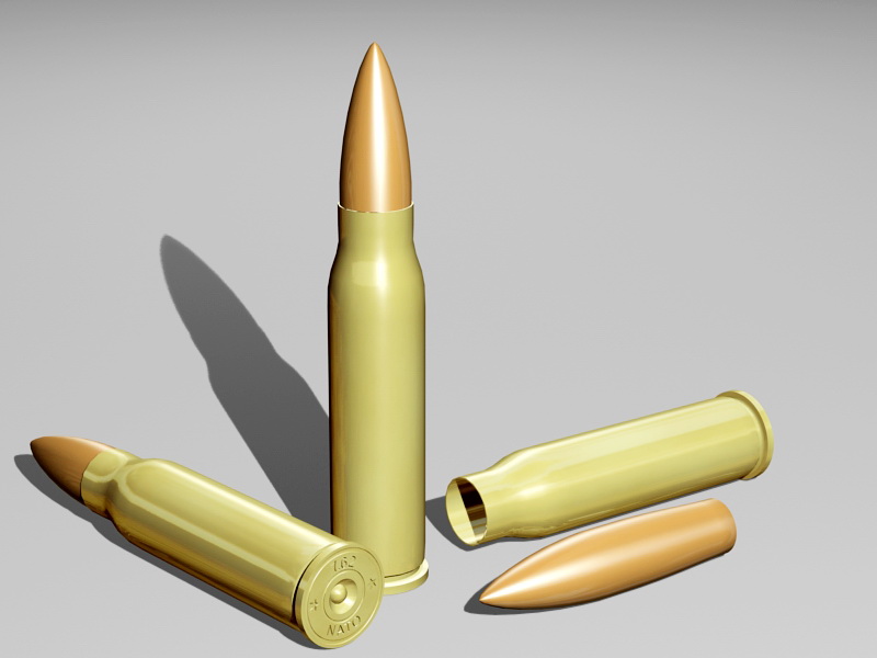 gun bullet 3d model free