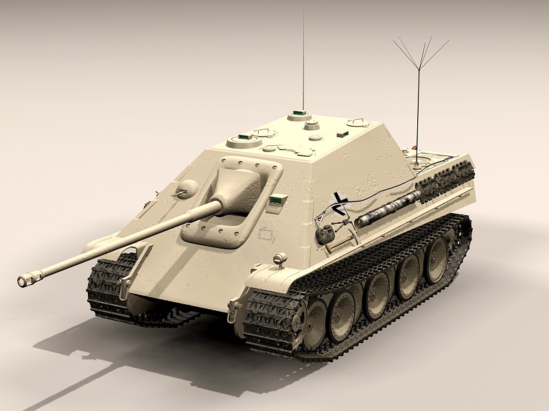 Jagdpanther Tank Destroyer 3d rendering