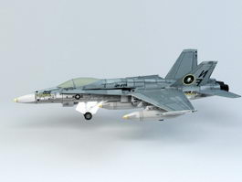 F 18 Fighter 3d model preview