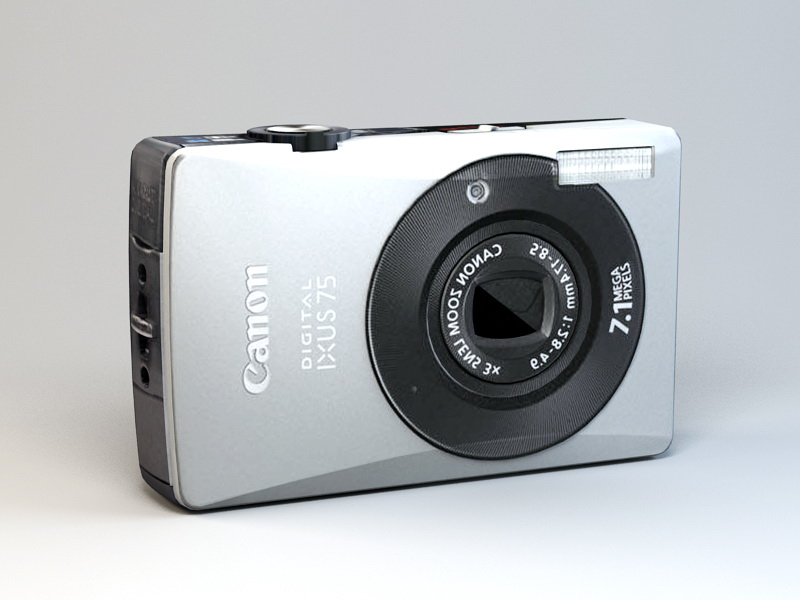 Canon IXUS 75 Camera 3d rendering