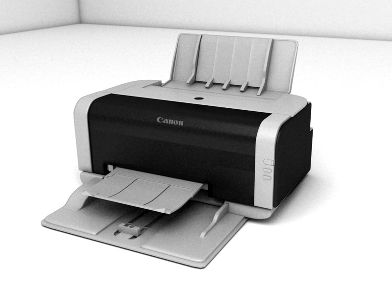 Canon Home Printer 3d rendering
