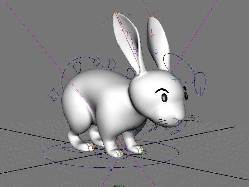 White Rabbit Rig 3d rendering