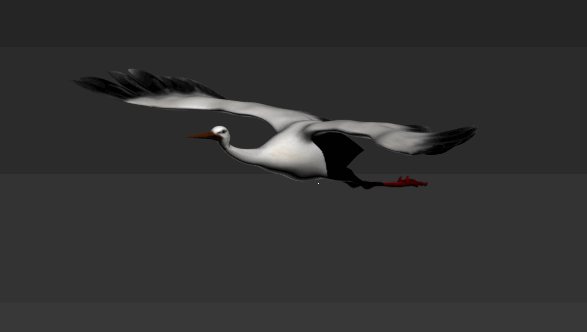 Crane Bird Flying Animation 3d model - CadNav