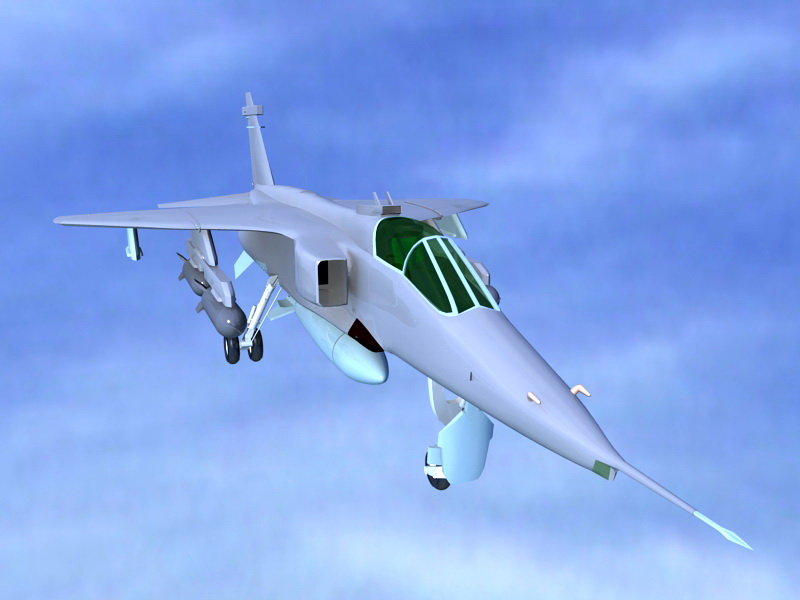 Modern Fighter Plane 3d rendering