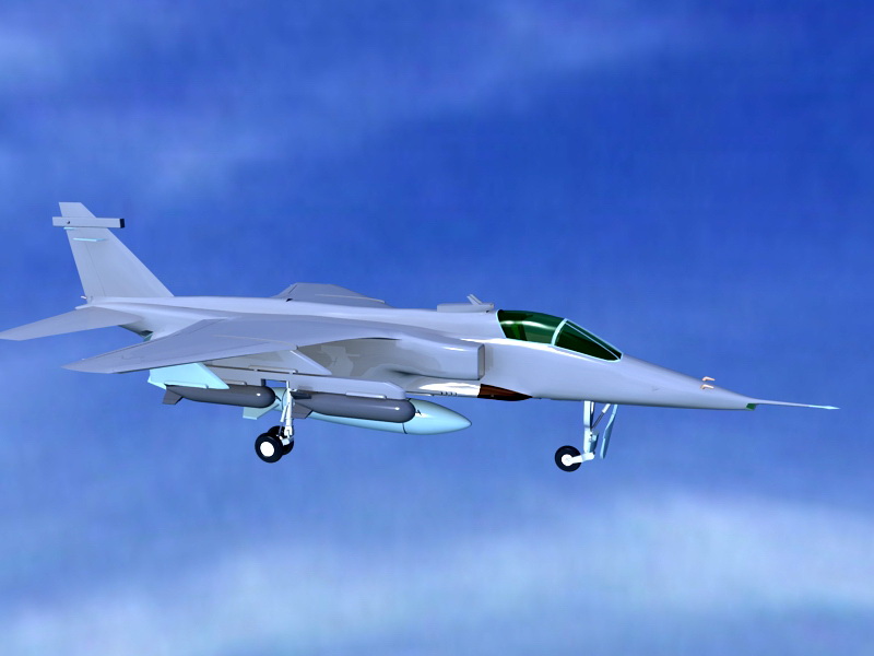 Modern Fighter Plane 3d rendering