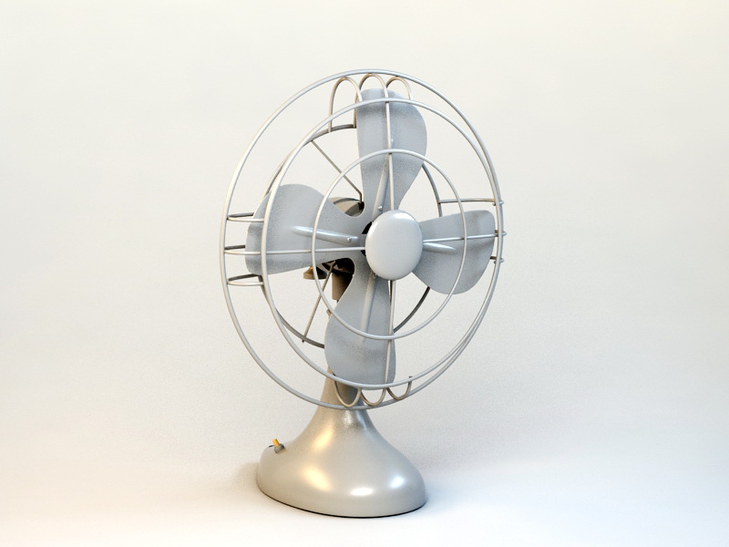 Small Desk Fan 3d rendering